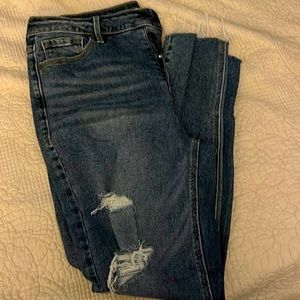 Old navy woman’s button front rockstar super skinny high rise cropped Jeggings